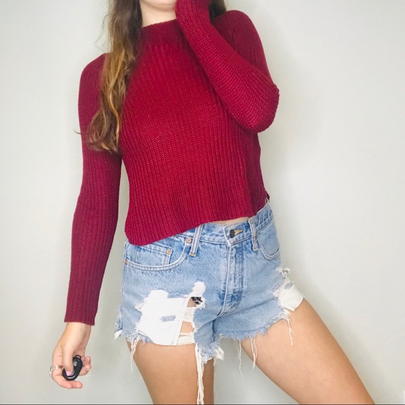 American Apparel Sweaters - BLOWOUT SALE American apparel maroon crop sweater